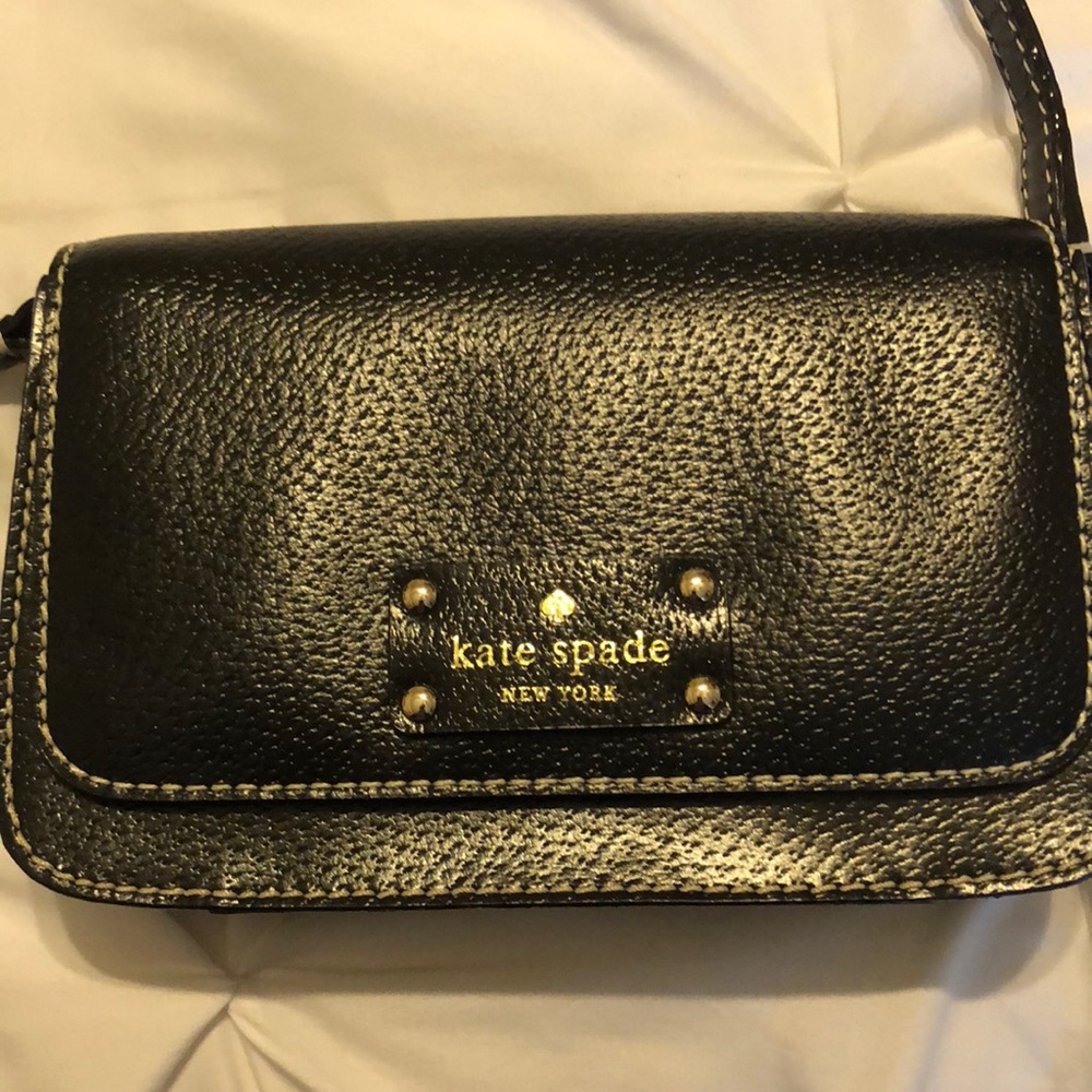 Kate Spade Black Leather Cross Body Bag